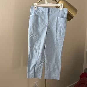 Blue wide leg pants.